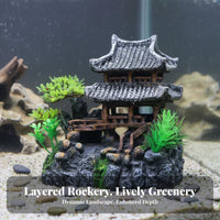Fish Tank Hiding Cave Realistic Design Fish Cave Provides Shelter Resin Mountain Aquarium Ornament