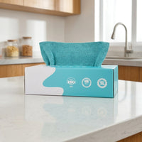 Ultrasonic Cut Microfibre Cloths, 20x20cm Microfiber Cloths for Dishes and Mirrors, High Absorbency Finish
