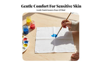 Plain DIY Textile Square Paintable Surface White Cotton Handkerchief