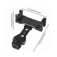 Smartphone Clamp Mount Threaded Base Adjustable Phone Clamp Rubber Padded Live Broadcasting Phone Holder for Filming