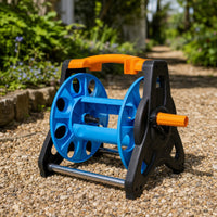 Manual Winding Hose Reel Cart with Crank Handle Portable Hose Storage Cart Heavy Duty Rust Resistant for Garden Watering