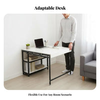 Space-Saving transformable vertical surface Cabinet Desk Foldable Design Folding Table Multi-Functional Household Furniture Integrated Storage for Apartment Dwellers, Students, Home Office Workers, Small areas, Dorm Room, Bedroom