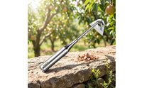 Stainless Steel Bark Scraper with Triangular Blade Handheld Bark Scraper Curved Tool Heavy Duty for Arborists