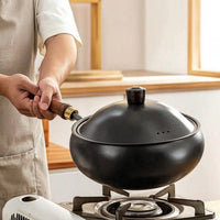 Even Heating Cast Iron Wok with Lid Heavy Duty Wok with Wooden Handle Long-Lasting Stir-Fry Pan with Wooden Lid Multistovetop Compatible for Home Cooks