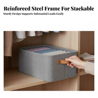 textile Closet Box Large Capacity foldable Clothing container adaptable for Attic