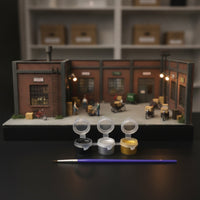 AllComplete Paint Set with Brush Compact Miniature Painting Kit with Brushes Beginner-Friendly Miniature Paint Set Shimmering for Hobbyists, Modelers, Crafters, Craft Projects