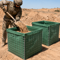 Gabion, Defensive Barrier, Welded Galvanized Steel Wall 76.2 mm, for Military Defense and Flood Control