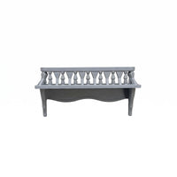 Balustrade Railing Dollhouse Balcony Shelf Turned Spindles 1:12 Scale Shelf Curved Brackets