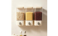 Easy Dispensing Wall Mounted Grain Dispenser Space-Saving Grain Dispenser Compact Storage Container for Kitchen