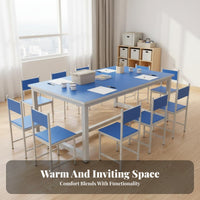 Rectangular Kids Creative Activity Table Colorful Design Kindergarten Group Learning Table Sturdy Construction Multi-Student Activity Desk