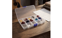 15 Pieces Guitar Finger Picks Stainless Steel Finger Picks with Storage Box Metal Plectrums for Guitarists, Live Performance