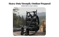 Fully Welded Construction Heavy Duty Pack Frame Multi-Purpose External Freighter Frame Ergonomic Design Aluminum Cargo Hauler Breathable Back Padding for Rescue Personnel, Delivery Workers, Mountaineering, Camping, Goods Transportation