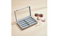 8-Slot Sunglasses Box Soft Velvet Lining 8 Slot Sunglasses Organizer Dustproof Sunglass Storage Box for Retailers, Drawer Organization, Closet