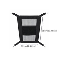 Adjustable Pet Car Barrier Reinforced Car Pet Net Lightweight Divider Black for Road Trips