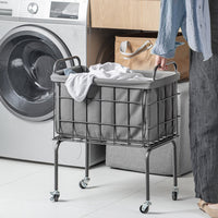 Large Capacity Portable Laundry Basket with Lid for Bathroom