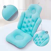 Foldable Bath Cushion with Backrest Padded Bathtub Cushion with Hanging Strap Full Body Bath Pillow Ergonomic Comfortable