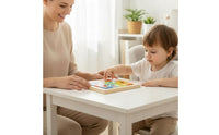 Parent-Child Interaction Wooden Shape Game Colorful Shape Matching Board Fine Movement Skills for Preschoolers, Kindergarten
