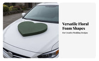 Car Wedding Decoration Base Heart Floral Foam Sturdy Flat Event Decor