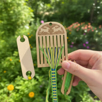 Backstrap Loom Handheld Weaving Loom Kit Weaving Kit with Shuttle Versatile Long-Lasting for Crafters, Home DIY, Travel