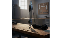 Self-Locking Rope Pulley Hoist Compact Pulley Hoist with Hooks Manual Block and Tackle System Labor-Saving for DIYers, Mechanics, Workshops, Garages, Warehouses