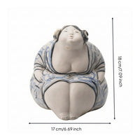 Ceramic Figurine Hand-Painted Girl Figurine Artistic Girl Figure for Home Stylists, Art Collectors, Shelf, Living Room, Entryway