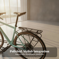 Triangular Support Frame Rear Cycle Rack Curved Side Rails Rear Bike Rack Angled Mounting Arms Cycle Luggage Carrier Streamlined