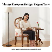 hardwood Wood Frame highsupportive wing chair Armchair Vintage Design Upholstered highsupportive wing chair Armchair Highsupportive Support Single Sofa Thickly Cushioned for Readers, Homeowners, Seniors, Bedroom, Study Room, perusing corner, Home Office