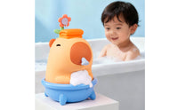 Capybara Soap Dispenser Floral Ornament Animal Soap Dispenser Green Leaves Washroom Item