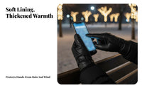 Fleece Lined Touchscreen Gloves Warm Cold Weather Cycling Gloves Windproof Wind-Resistant for Adults, Motorcycle Riding