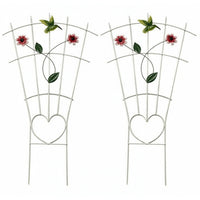 2 Pieces Fan Trellis Decorative Climbing Plant Trellis Compact for Flower Beds