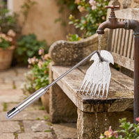 Weeding Rake Rust-Resistant Unwanted Plant Rake Unwanted Plant Pulling Tool Heavy-Duty Hand Weeder Portable for Gardeners