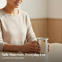 Rust Proof Stainless Steel Mug Rustproof 304 Steel Mug with Lid Easy to Clean for Students, Travelers, School, Office, Camping