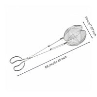 Multi-Functional Long Handle Aquatic Catcher Anti-Rust Wire Basket Aquatic Grabber Quick Draining Mesh Clamp for Seaside