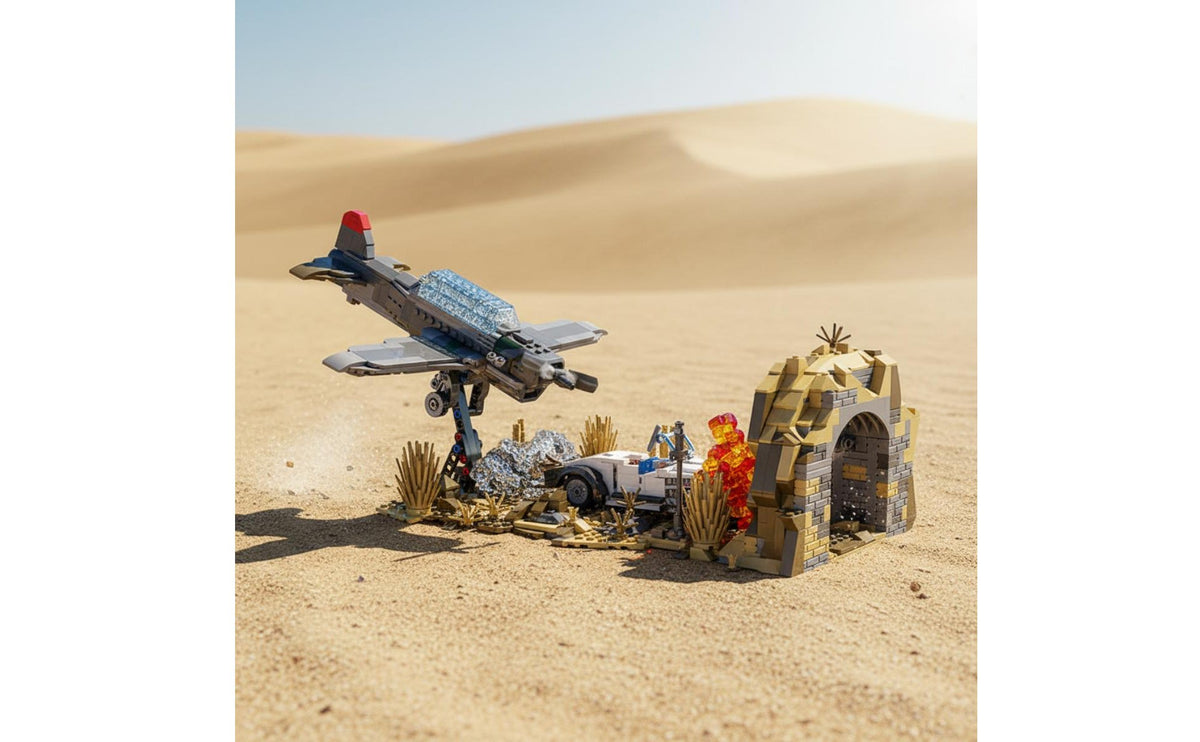 1233 Pieces Aircraft Scene Model Realistic Design Plane Brick Kit Creative Build Plane Building Set for Young Builders, Collection, Desk