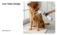 2-in-1 Pet Grooming Dryer Quick Dry 2-in-1 Pet Dryer Brush Adjustable Heat and Speed Dog Grooming Blower Brush