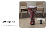 Djembe Drum Tuning Percussion Instrument Portable for Beginners, Musicians, in-Person Performances, Street Performance, Home Decoration