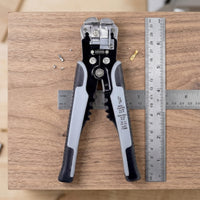Wire Stripper and Crimping Tool Spring-Loaded Wire Stripper with Crimper Multifunctional Stripping Crimping Pliers Textured-Grip