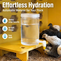 Automatic Poultry Water Dispenser, Chicken Waterer with Nipple, Duck Goose Chick Waterer for Hens, Hygienic Backyard Aviary