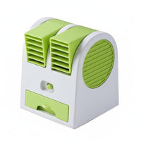 Quiet Operation USB Desk Fan Easy to Clean Mini Air Conditioner Fan Portable Evaporative Cooler for Office Workers, Students, Desktop, Dorm Room, Outdoor