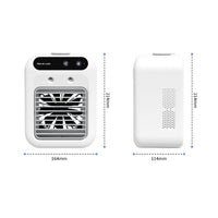Compact Mini Air Cooler White Evaporative Air Cooler Perforated Vents Mist Fan Humidifying