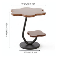 Flower Shaped Side Table Round Base Flower-Shaped Side Table Space Saving for Bedroom