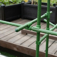 Garden Trellis for Climbing Plants, Heavy Duty Thickened Steel Tube Plant Support, 300cm Long Garden Stakes, Coated Steel Cucumber Plant Sticks
