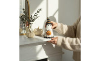 Pumpkin Ghost Figurine Spooky Pumpkin Ghost Statue Tabletop Ornament Whimsical Playful for Decorators, Tiered Tray, Mantel