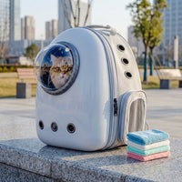 Cat Backpack Pet Carrier Backpack, PC Material Thickened and Enlarged Travel Backpack for Cats, Large Capacity Cat Travel Bag for Hiking Walking