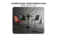 Modern Design Nordic Design Dining Chair Easy to Clean Minimalist Metal Leg Chair Lightweight Indoor Seating Space-Saving for Business Owners, Homeowners, Event Planners