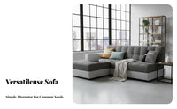L-Shaped Pull-expandable Sofa Bed with Storage Chaise Multi-Functional L-Shaped Pull-expandable Bed with Storage Chaise Space-Saving transformable Couch for Families
