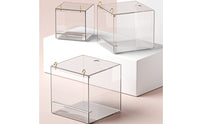 Easy to Clean Acrylic Bird Bathing Enclosure Parrot Bath Tub Leak Proof Bird Enclosure Shower Box Space-Saving for Parrots, Budgies