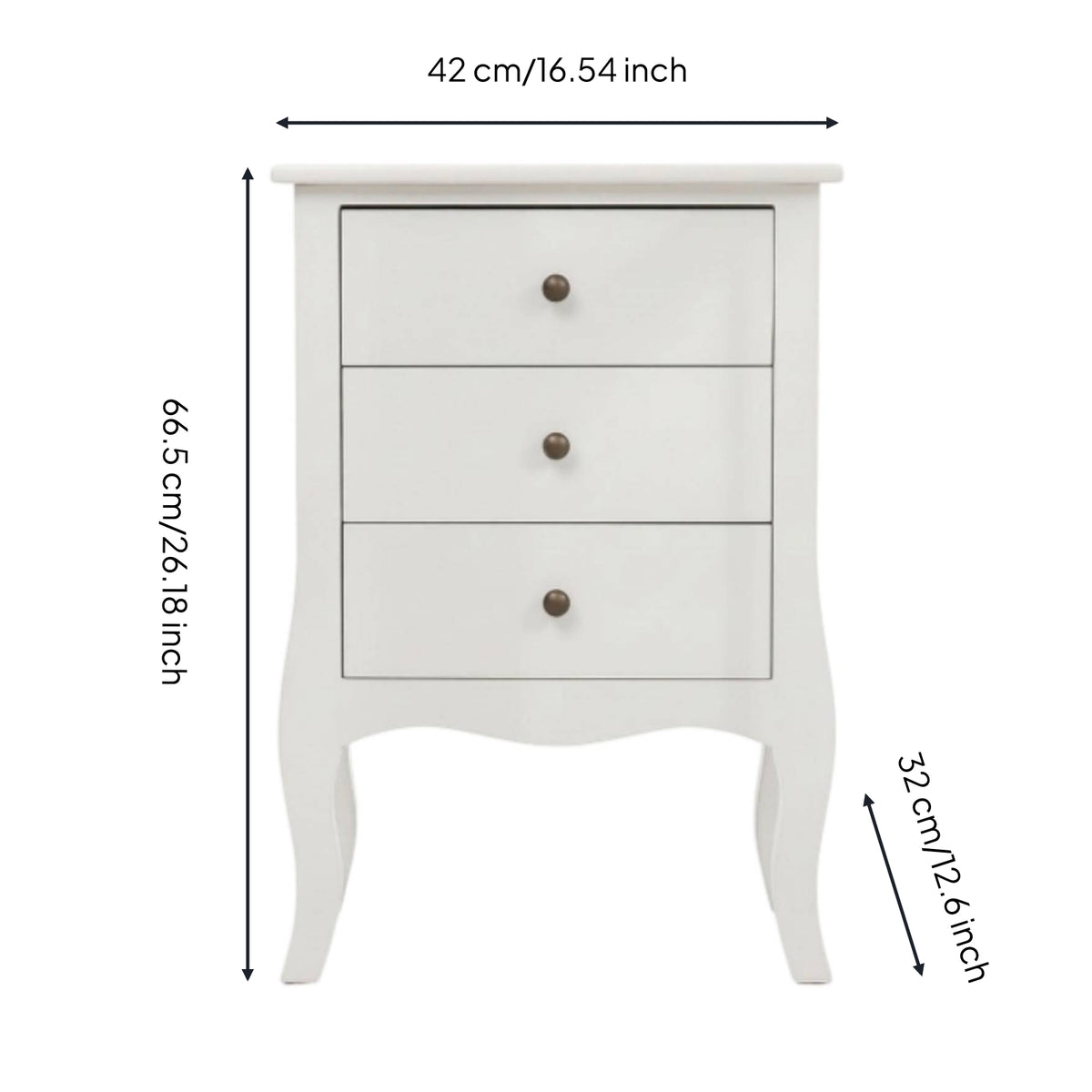 Wooden Bedside Cabinet Painted Finish Drawer Nightstand Wood Bedside Cabinet for Bedroom