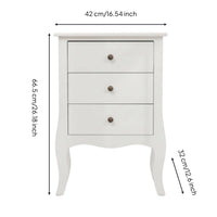 Wooden Bedside Cabinet Painted Finish Drawer Nightstand Wood Bedside Cabinet for Bedroom