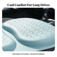 All-Season Use Silic Single Car Seat Mat Anti-Slip Cooling Gel Seat Cushion Easy to Clean for Office Workers Women, Truck, Home